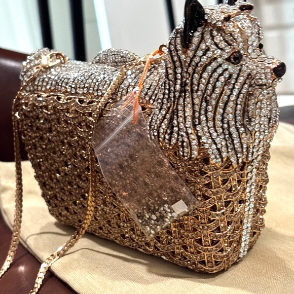 Yorkie Swarovski Austrian Crystal Mini Clutch Minauderie - Picture 5 of 11